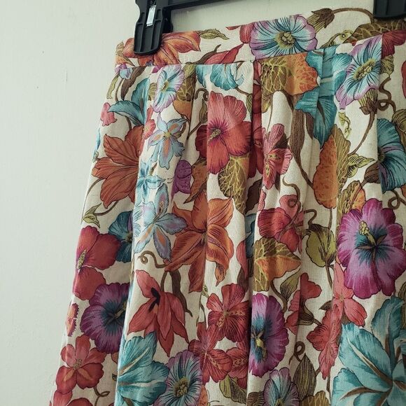 Handmade Floral Midi Skirt   - Picture 2 of 5